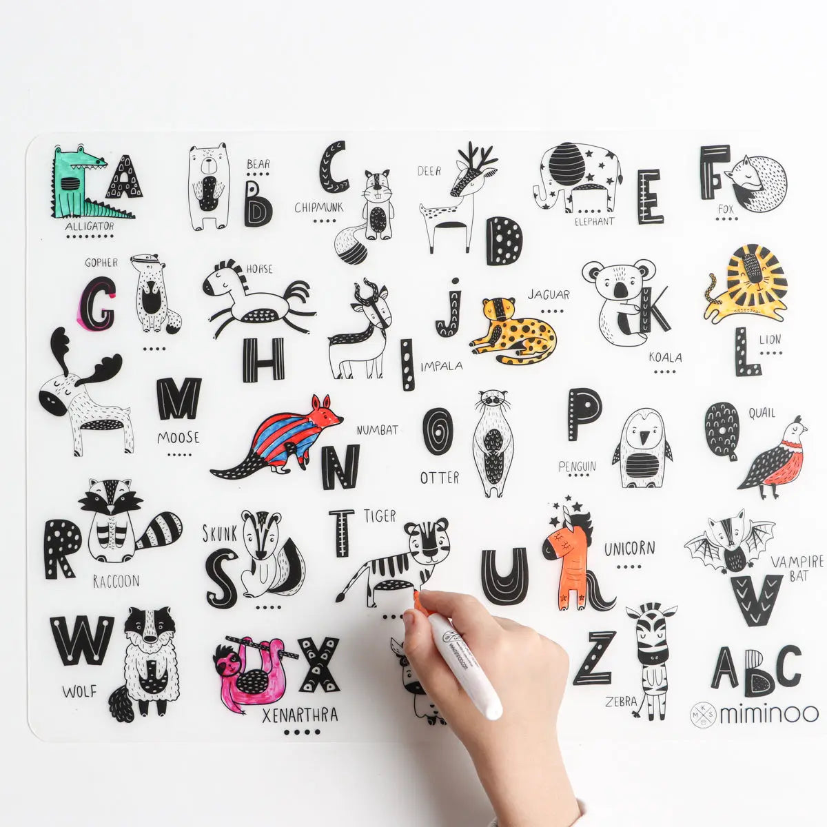 Erasable Silicone Coloring - Single Mat MKS MIMINOO