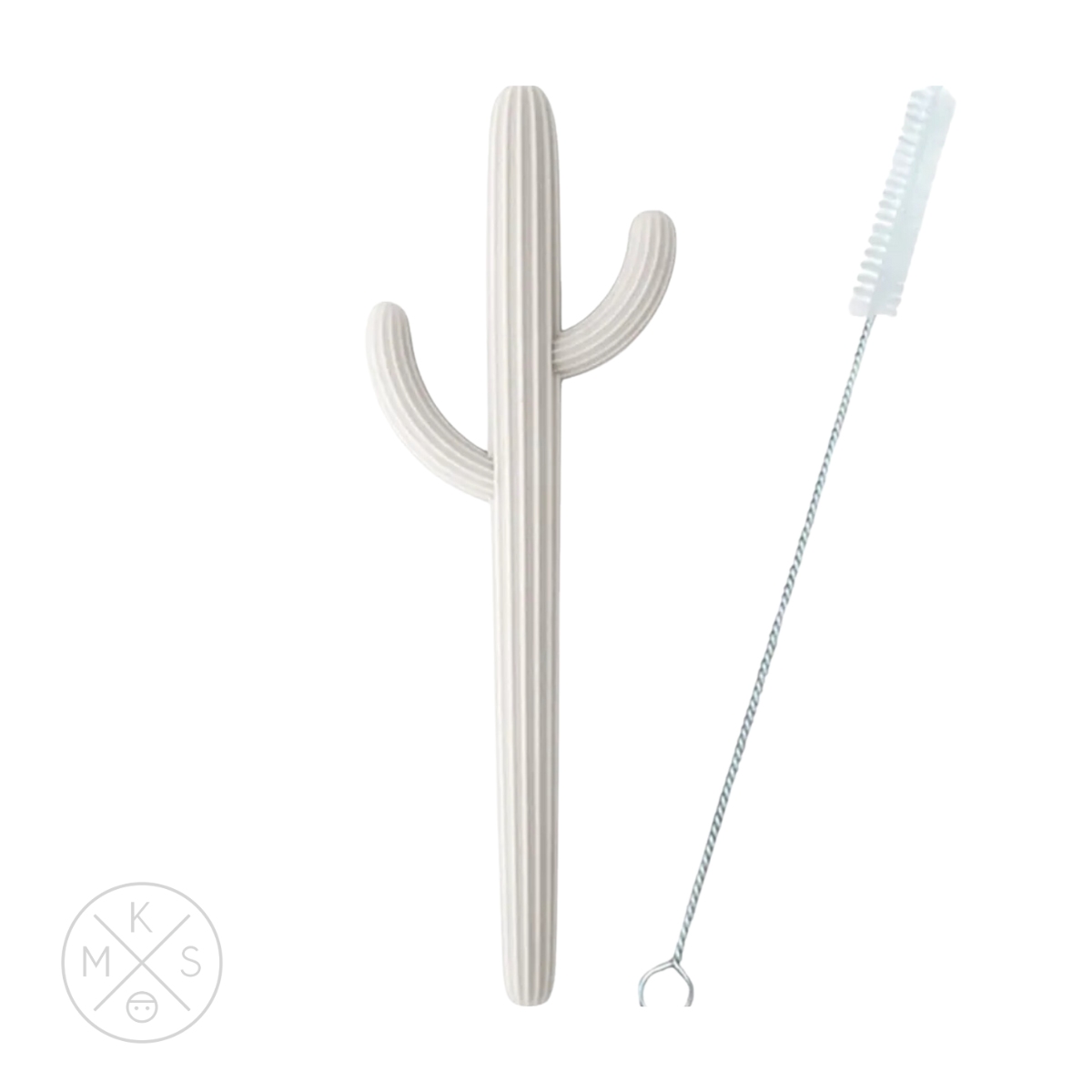 Cactus Silicone Teether & Straw for kids and adults