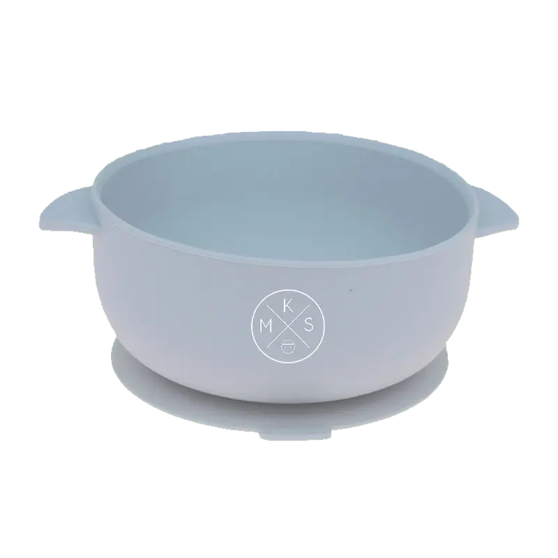Silicone Bowl with lid - Light grey - MKS Miminoo