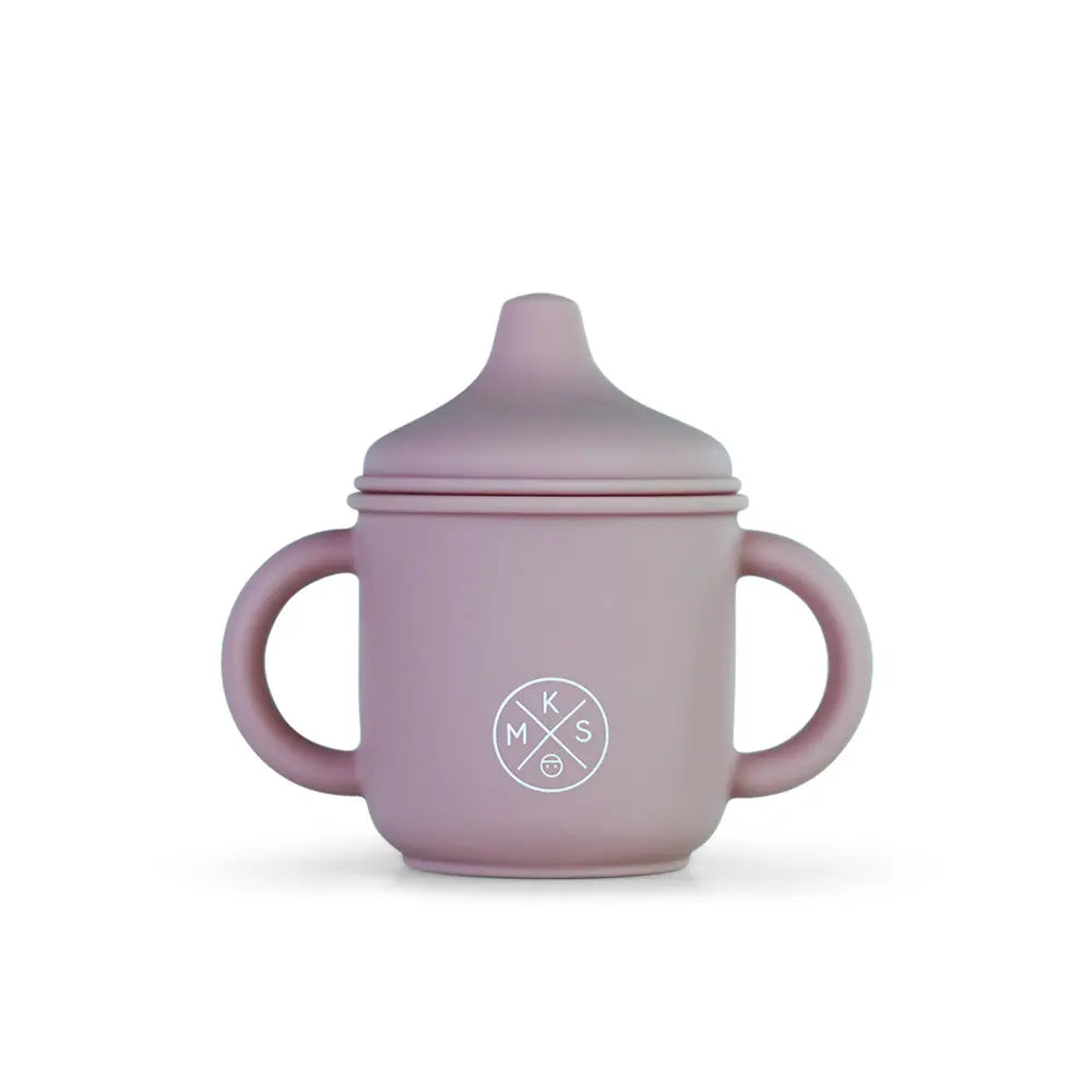 Silicone Sippy Cup with lid and handles Lilac - MKS Miminoo
