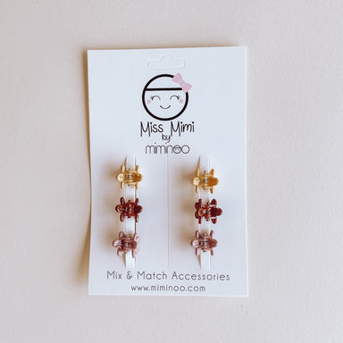 Glossy mini flower hair claws - Fall leaves Hair Claws Miss Mimi