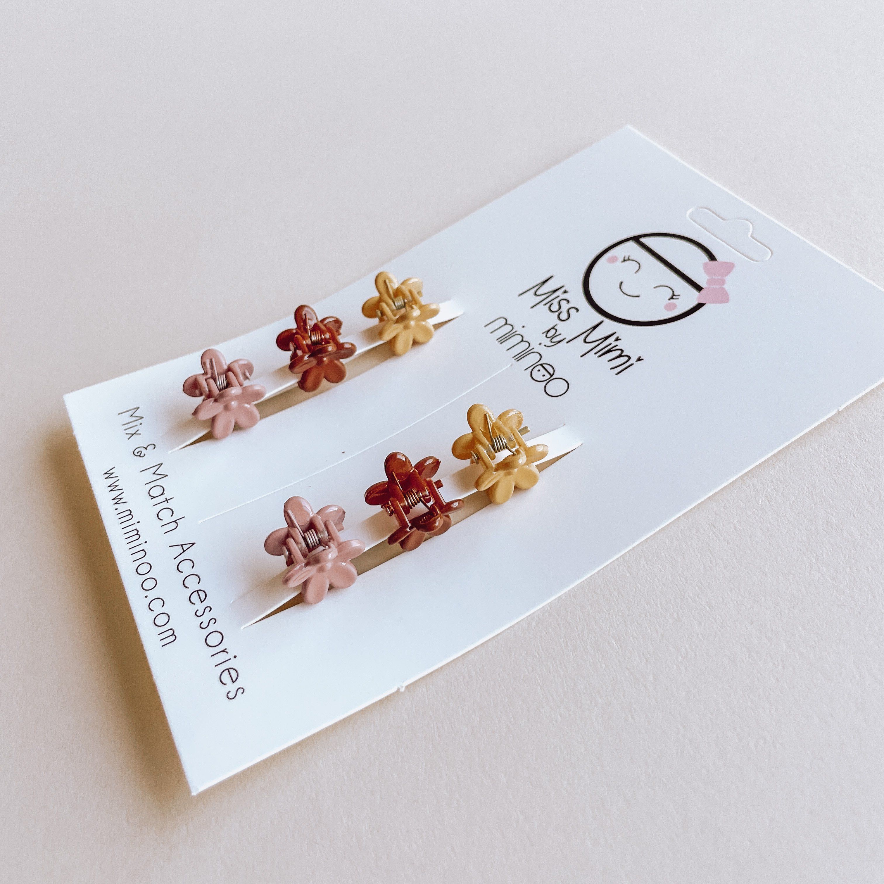 Glossy mini flower hair claws - Fall leaves Hair Claws Miss Mimi
