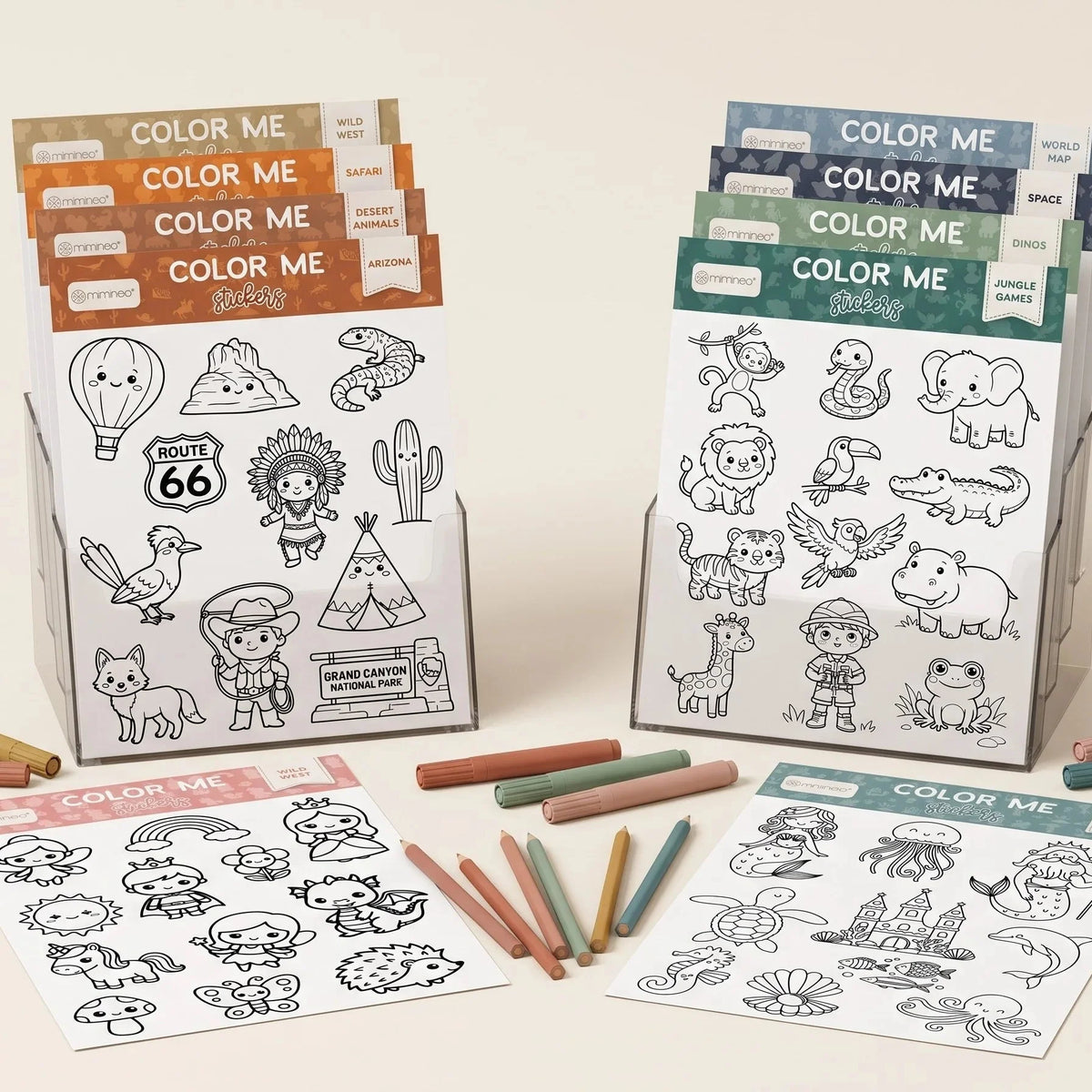 coloring sticker sheets collection add on to silicone coloring mat miminoo
