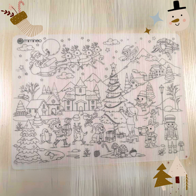 Christmas special edition coloring erasable silicone mat for kids boys girls gift holidays mks miminoo