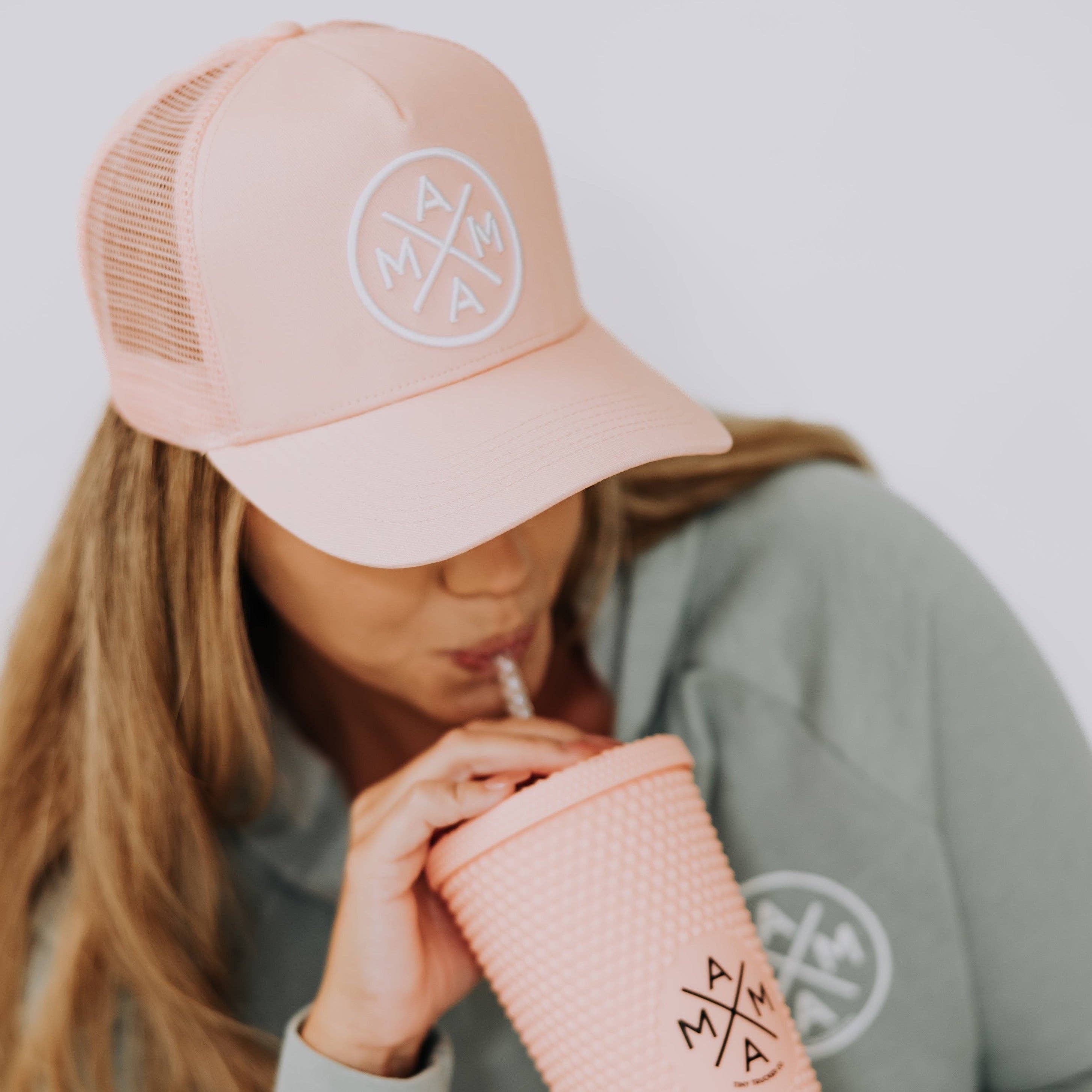 Mama X™ Premium Canvas Trucker Hat - Blush