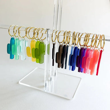 Acrylic Keychain Frosted Cactus Miminoo Jewelry