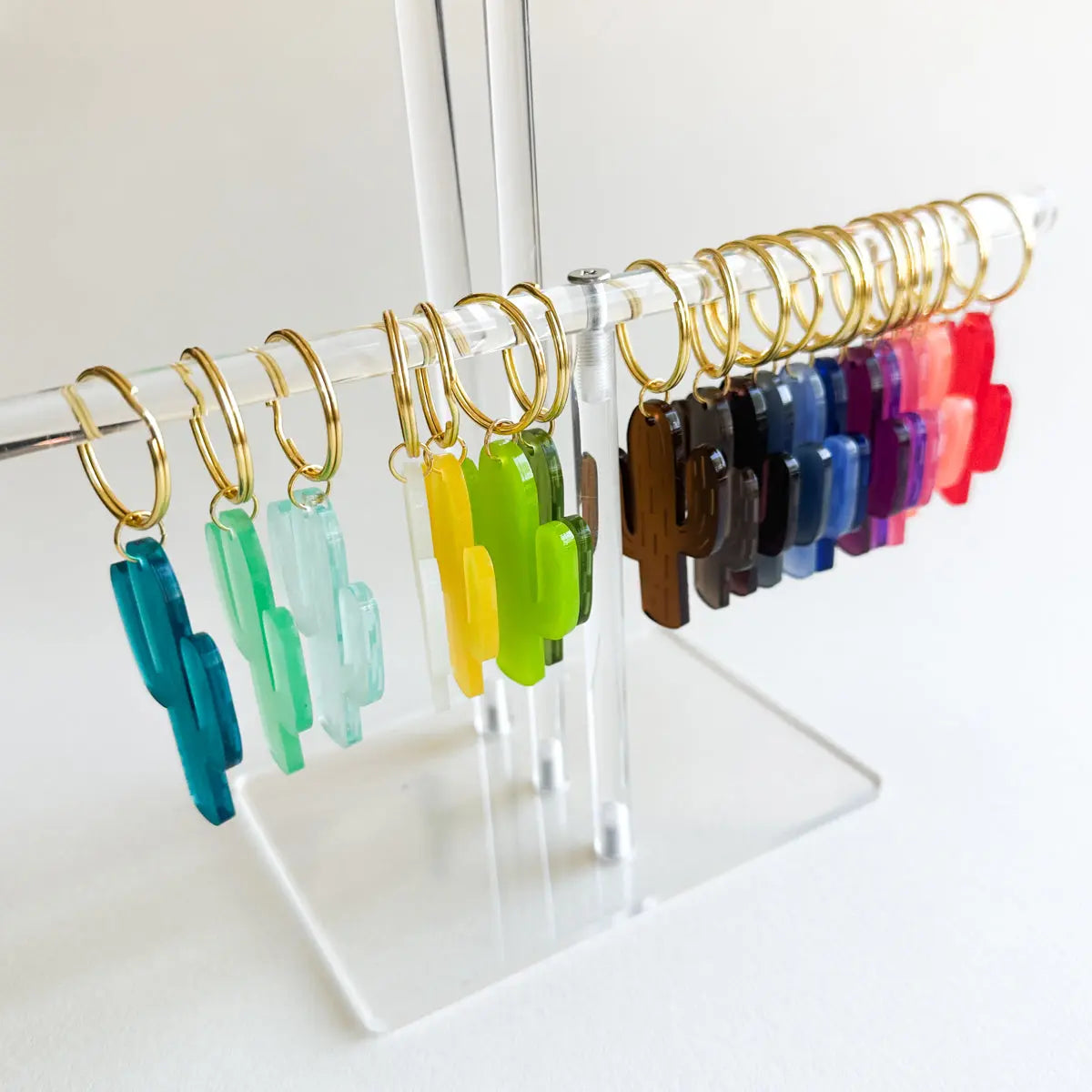 Acrylic Keychain Frosted Cactus Miminoo Jewelry