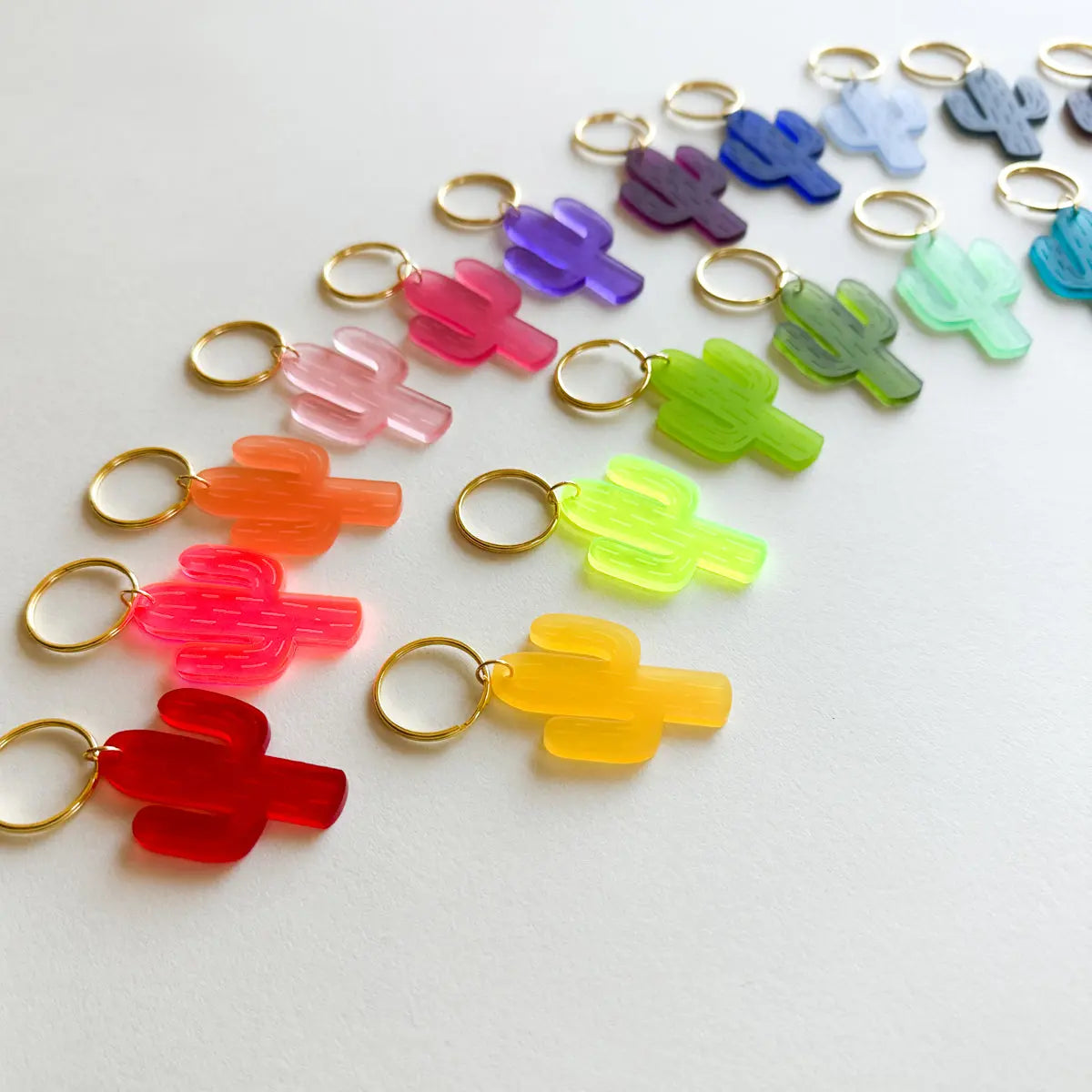 Acrylic Keychain Frosted Cactus Miminoo Jewelry