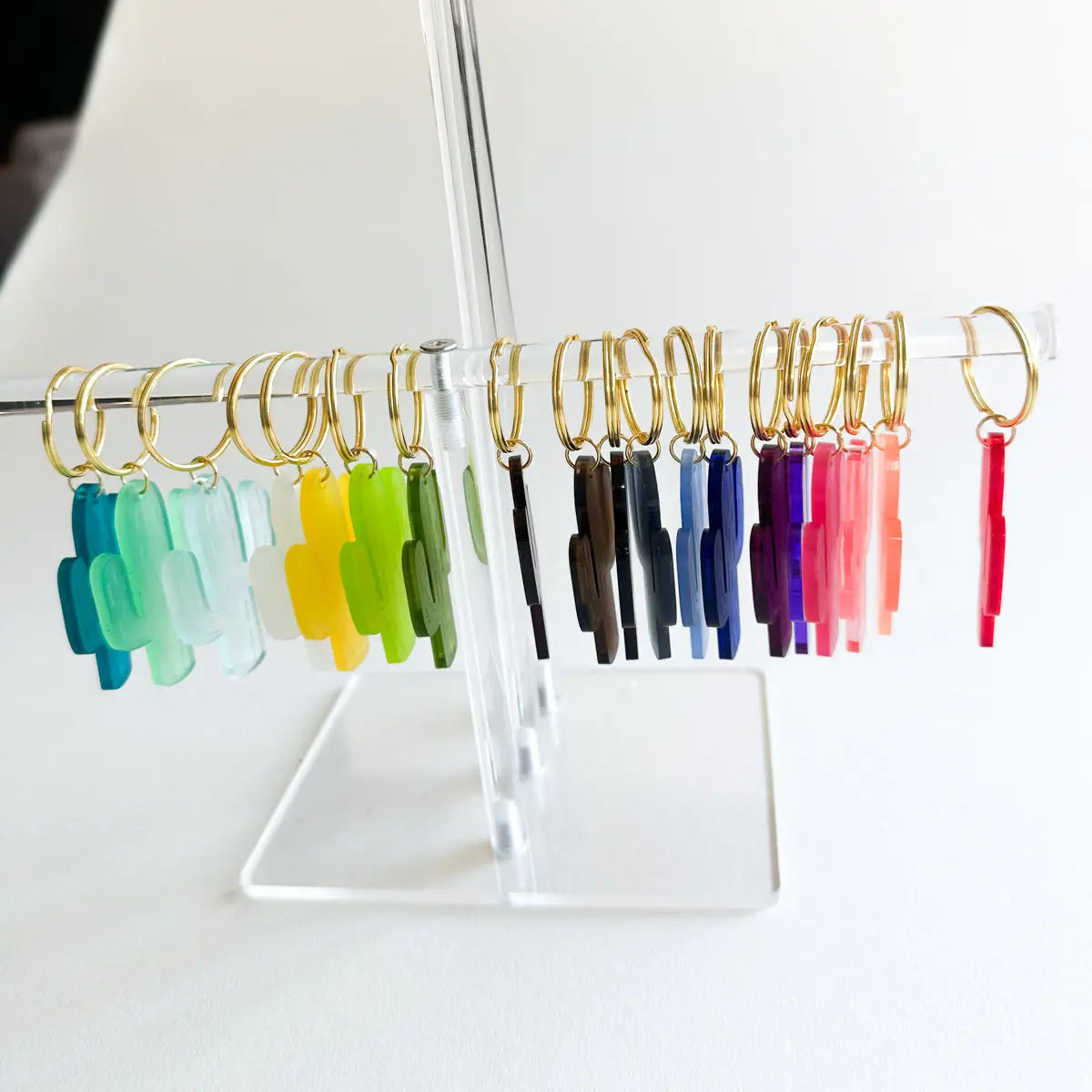 Acrylic Keychain Frosted Cactus Miminoo Jewelry