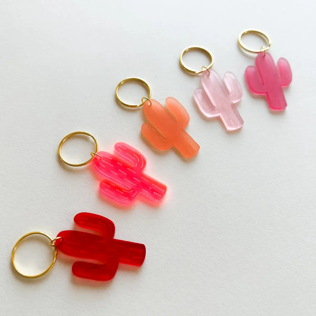 Acrylic Keychain Frosted Cactus Miminoo Jewelry