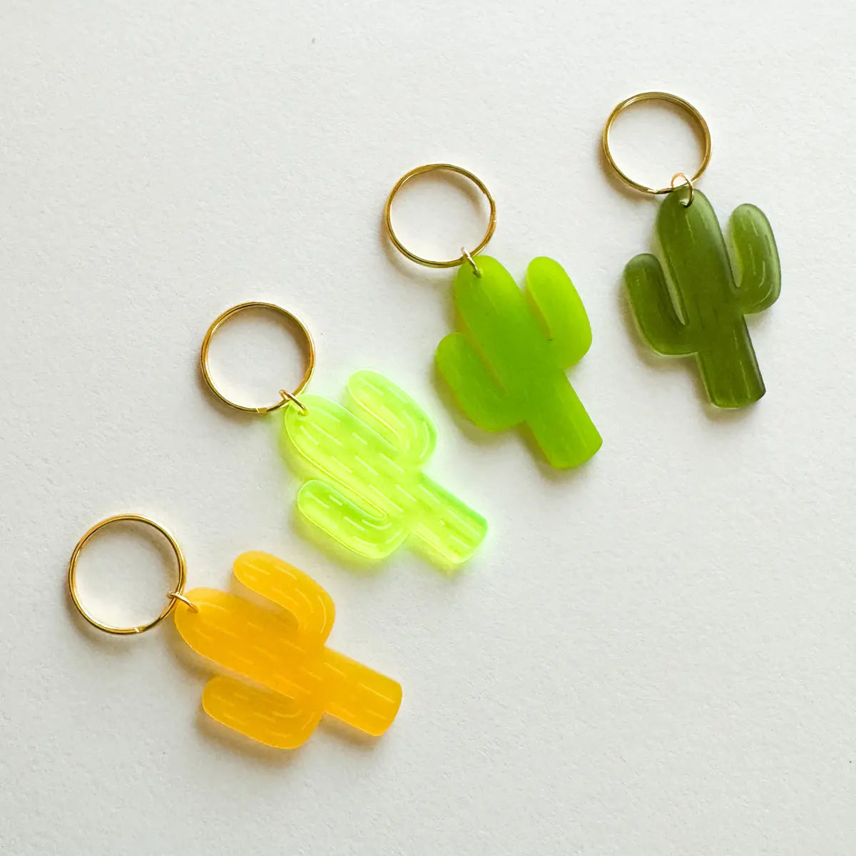 Acrylic Keychain Frosted Cactus Miminoo Jewelry