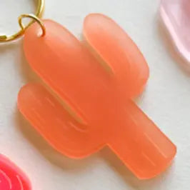 Acrylic Keychain Frosted Cactus Miminoo Jewelry