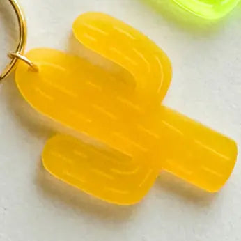 Acrylic Keychain Frosted Cactus Miminoo Jewelry