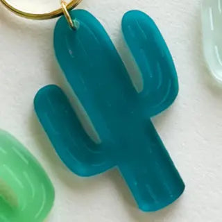 Acrylic Keychain Frosted Cactus Miminoo Jewelry