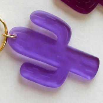 Acrylic Keychain Frosted Cactus Miminoo Jewelry