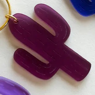 Acrylic Keychain Frosted Cactus Miminoo Jewelry
