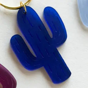 Acrylic Keychain Frosted Cactus Miminoo Jewelry