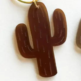 Acrylic Keychain Frosted Cactus Miminoo Jewelry
