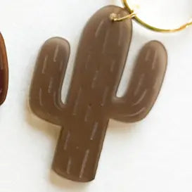 Acrylic Keychain Frosted Cactus Miminoo Jewelry