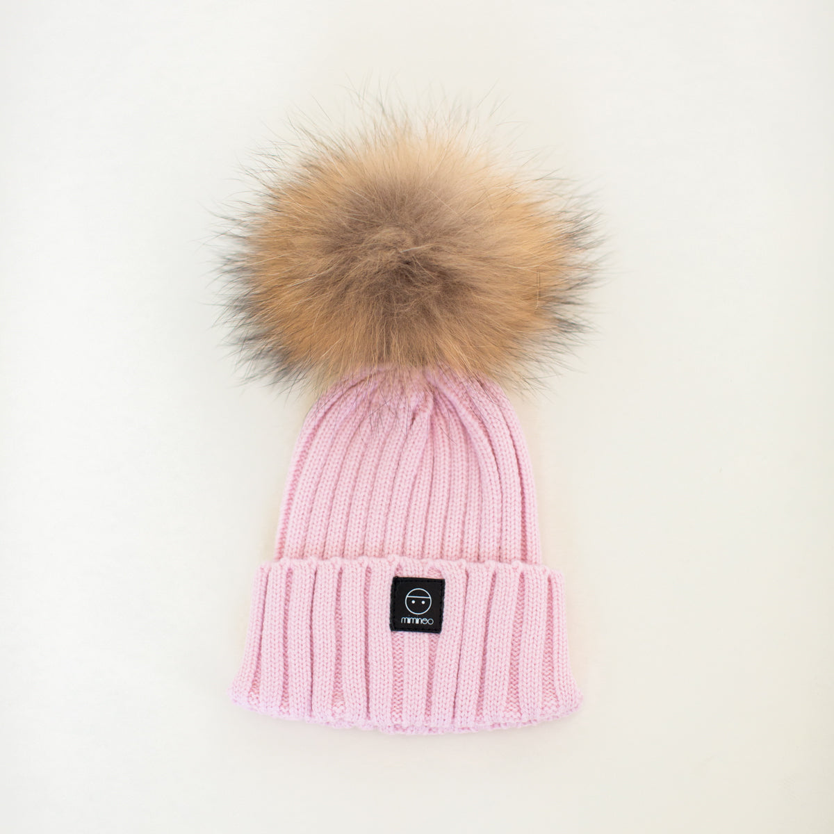 Angora Classic Line Single Snap On Pom Pom Hat Pink