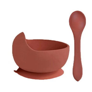 Baby & Toddler Feeding Bowl Set - Brick - MKS Miminoo