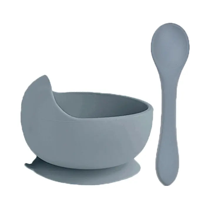 Baby & Toddler Feeding Bowl Set - Charcoal - MKS Miminoo