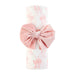 Bow Swaddle & Headband Set little baby girl gift set Mudpie at mks miminoo pink 