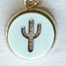 Cactus 18K Gold Plated Charm Necklace - Summer Pastel tones Miminoo Jewelry