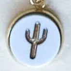 Cactus 18K Gold Plated Charm Necklace - Summer Pastel tones Miminoo Jewelry
