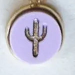 Cactus 18K Gold Plated Charm Necklace - Summer Pastel tones Miminoo Jewelry