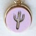 Cactus 18K Gold Plated Charm Necklace - Summer Pastel tones Miminoo Jewelry