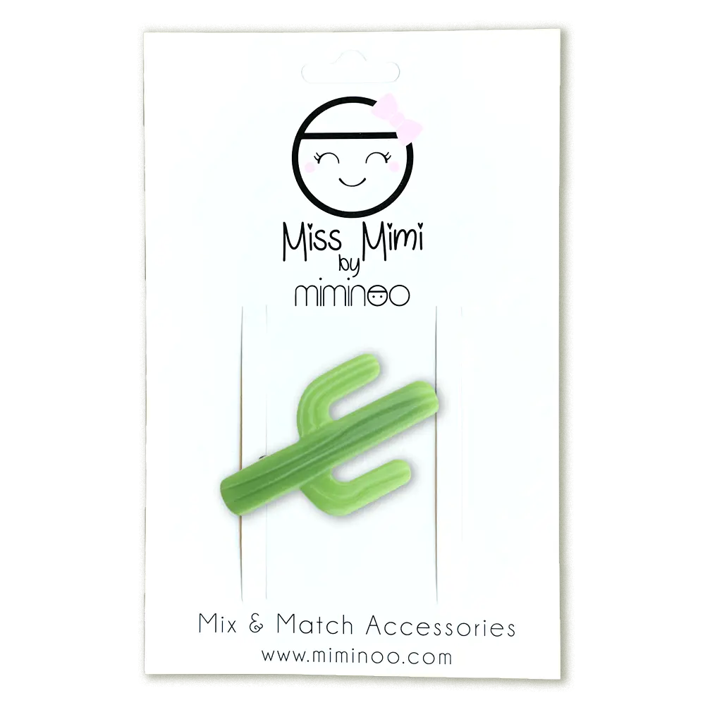 Cactus Acetate Barrette Hair Clip for Fall, Lime Green Miminoo