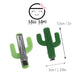 Cactus Acetate Barrette Hair Clip for Fall, Lime Green Miminoo