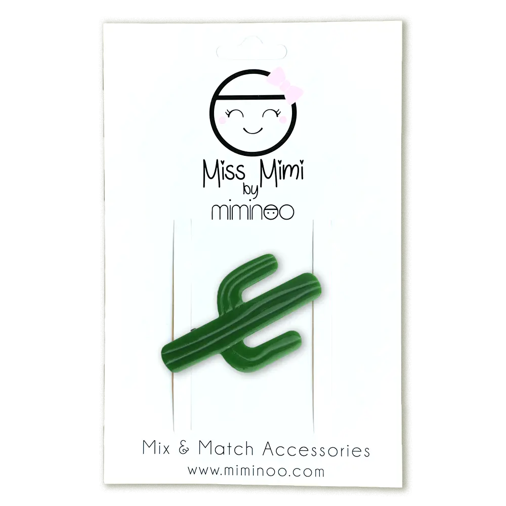 Cactus Acetate Barrette Hair Clip for Fall, Moss Green Miminoo
