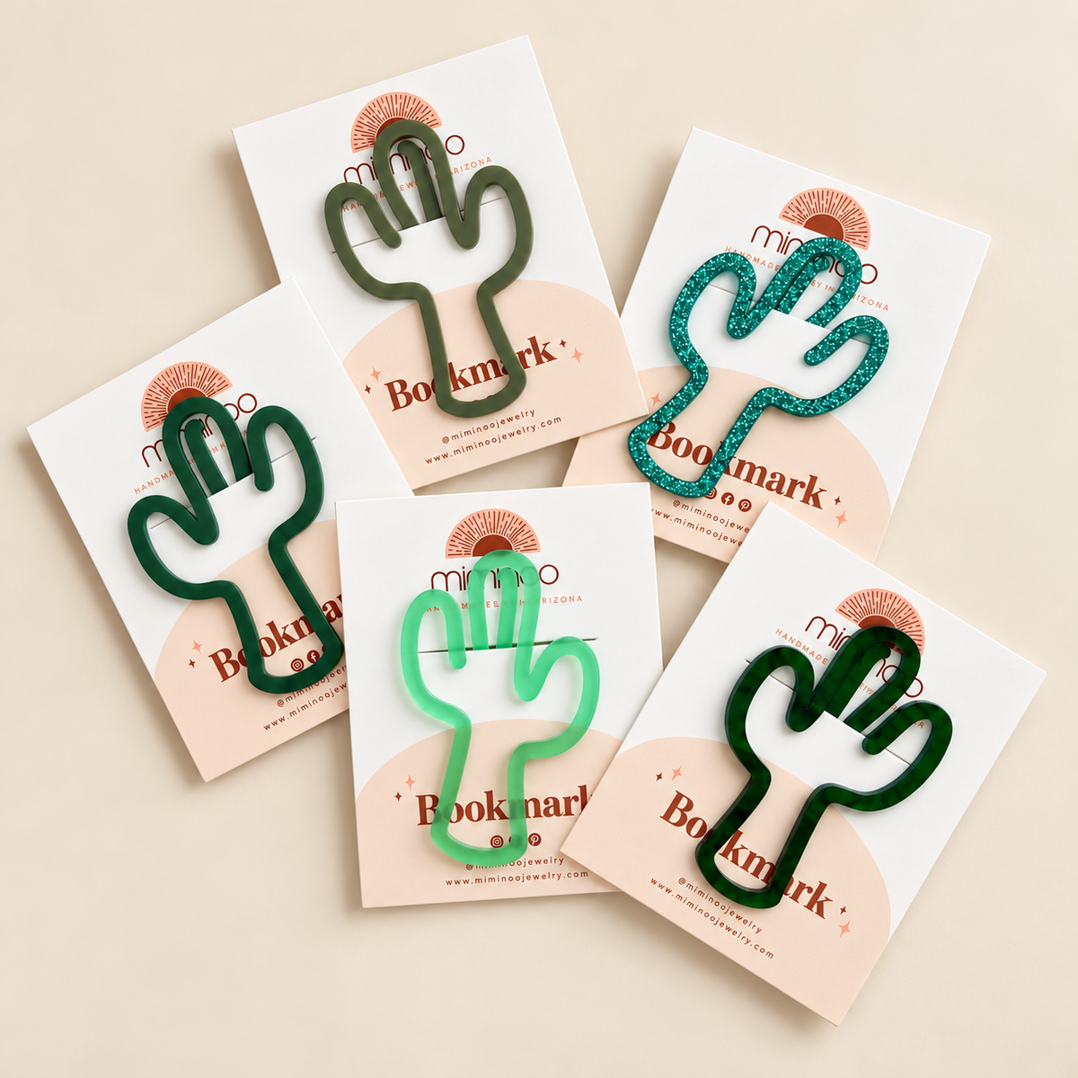 Cactus Acrylic Bookmark