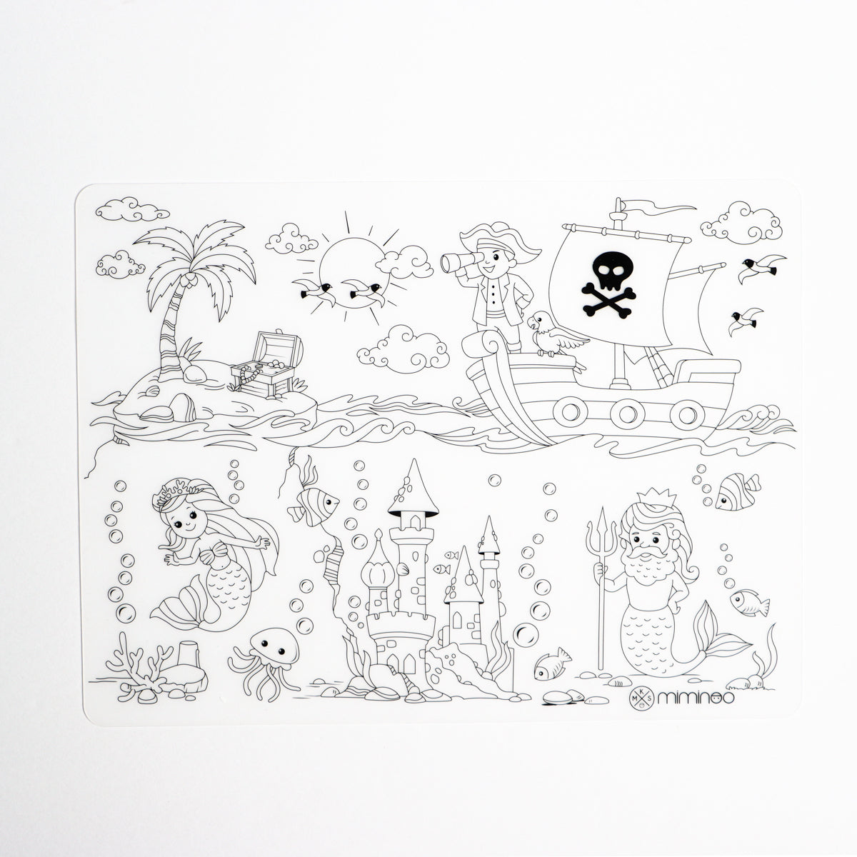 Erasable Silicone Coloring Individual Mat