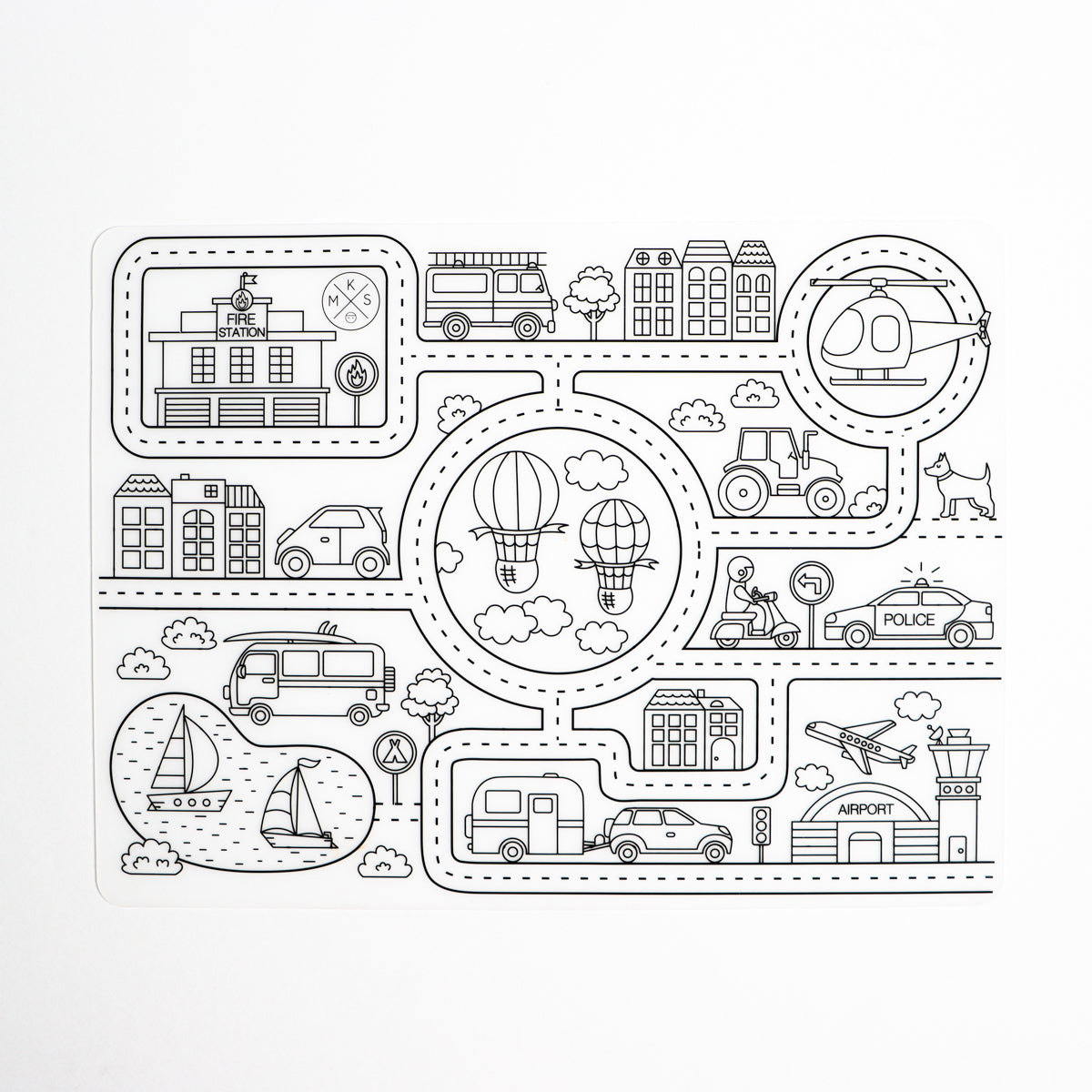 Erasable Silicone Coloring Individual Mat