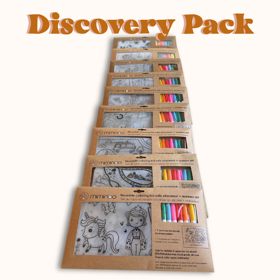 Discovery Pack Silicone Reusable Coloring Tablemat