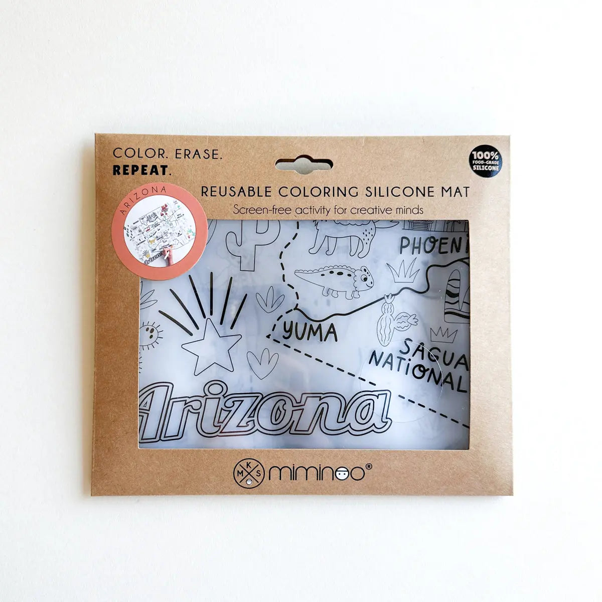 Erasable Silicone Coloring - Single Mat MKS MIMINOO