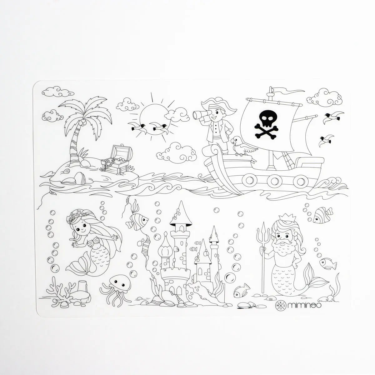 Erasable Silicone Coloring - Single Mat MKS MIMINOO