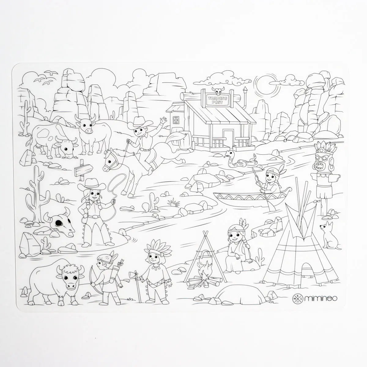 Erasable Silicone Coloring - Single Mat MKS MIMINOO