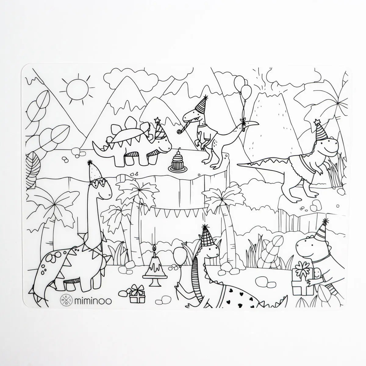 Erasable Silicone Coloring - Single Mat MKS MIMINOO
