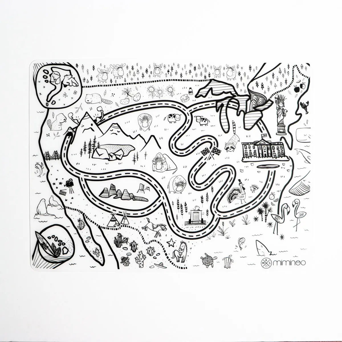 Erasable Silicone Coloring - Single Mat MKS MIMINOO