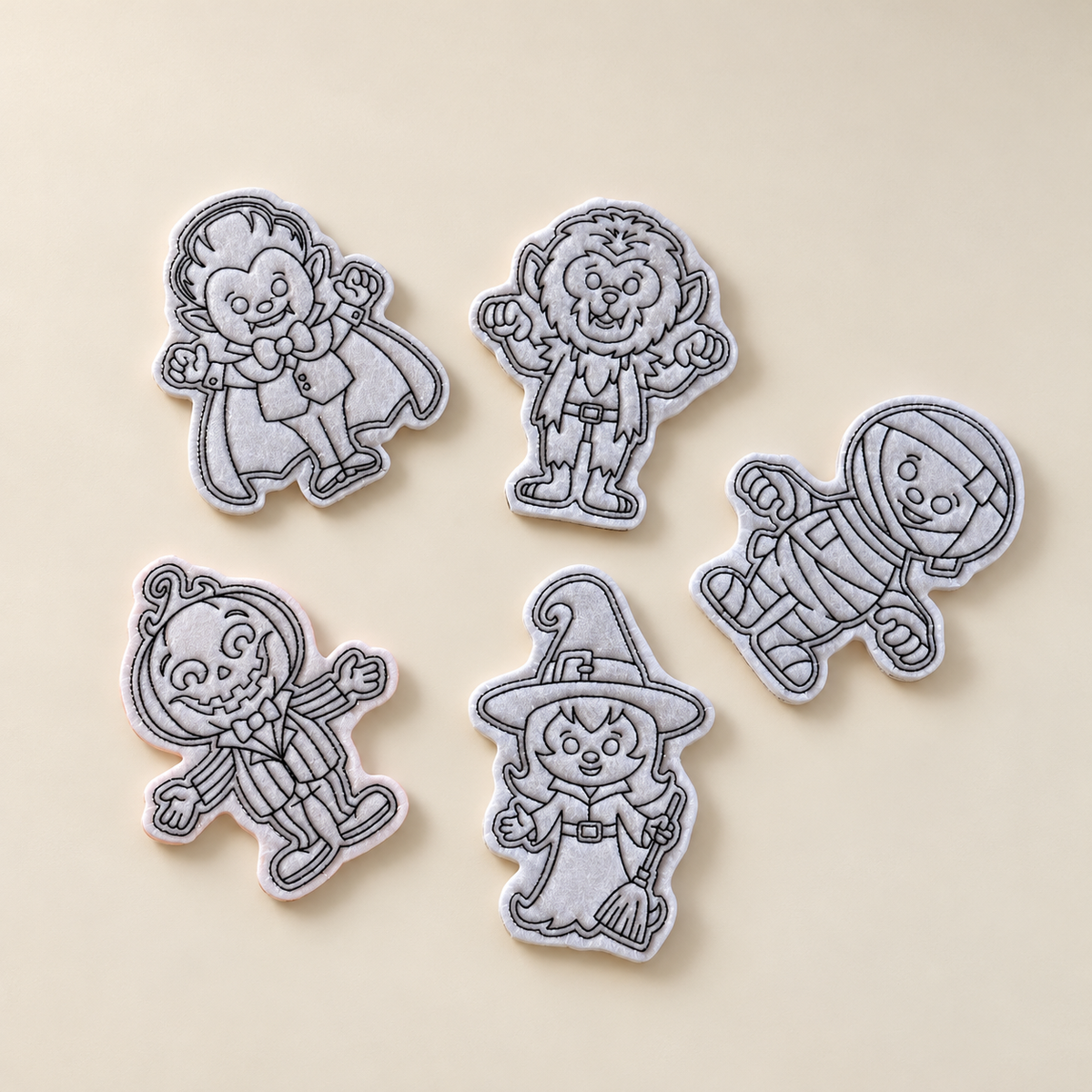 Handmade Vinyl Coloring Characters - Reusable Fun Halloween