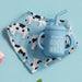 "I Will Have the House White" Blue Farm Silicone Cup & Bib Set MUDPIE gift for boys at mks miminoo
