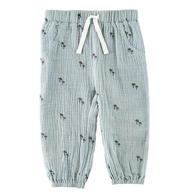 Jogger Pant Palm Tree Seafoam Unisex Summer Beach Outfit at mks miminoo usa
