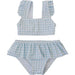Light Blue Gingham Ruffle Bikini Set for little girls summer swimwear Mebie Baby at MKS Miminoo