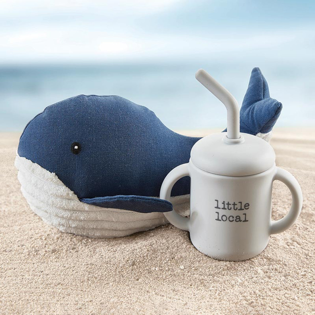 Linen Beach Crinkle Toy - Whale