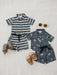 Navy Surfer Linen Cotton Shorts Beach Clothing for boys at MKS Miminoo