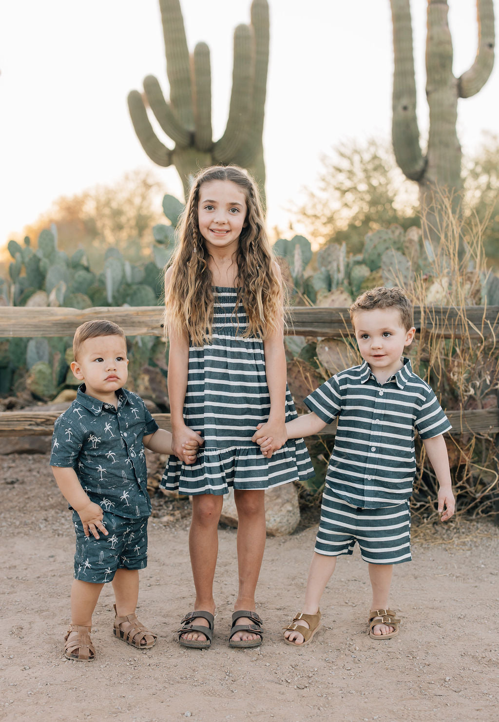 Navy Surfer Linen Cotton Shorts Beach Clothing for boys at MKS Miminoo